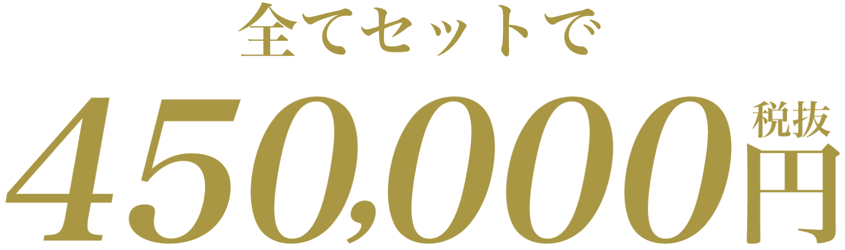 全でセットで450,000円